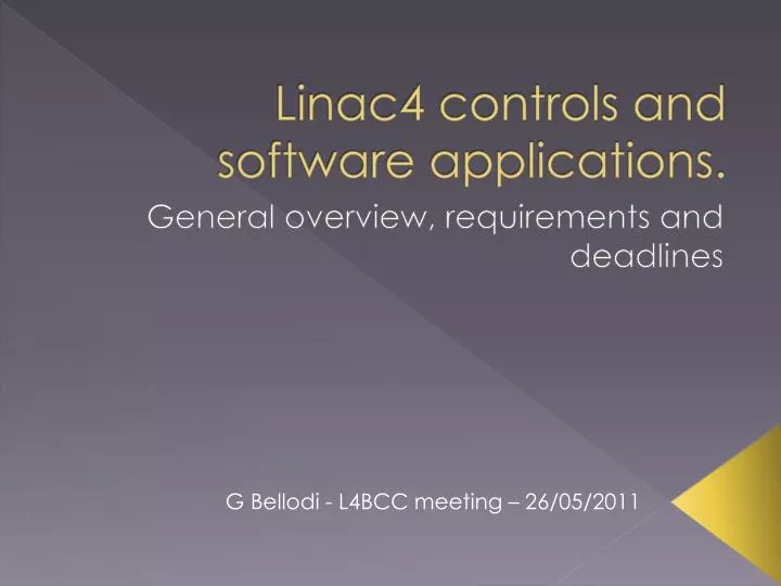 linac4 controls and software applications