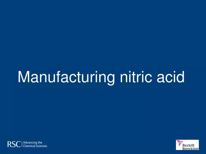 manufacturing nitric acid