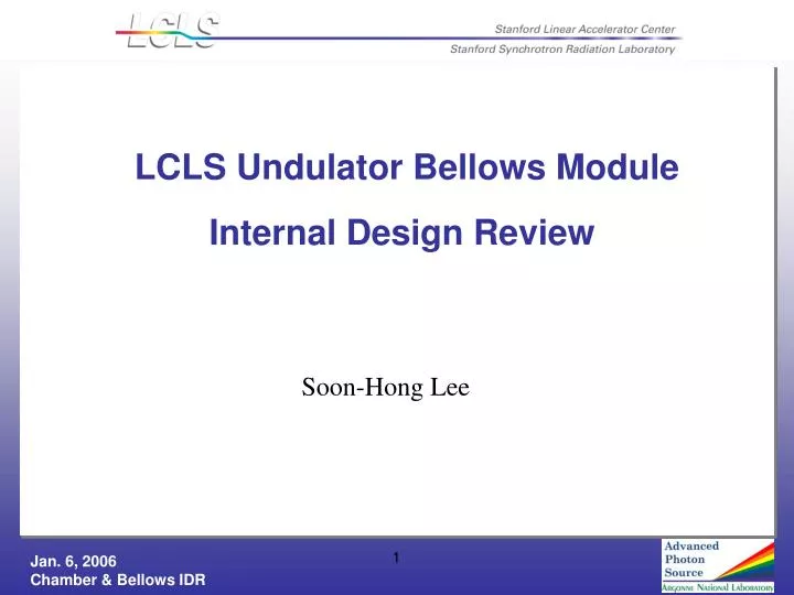 lcls undulator bellows module