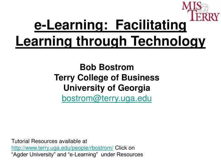 e learning facilitating learning through technology