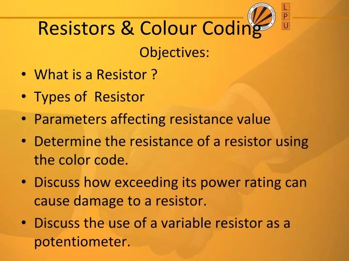 resistors colour coding