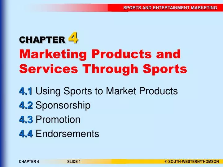 chapter 4 marketing products and services through sports