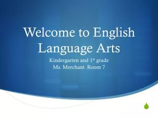 welcome to english language arts