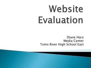 Website E valuation