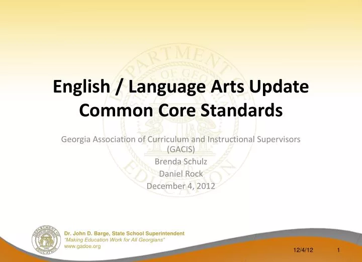 english language arts update common core standards