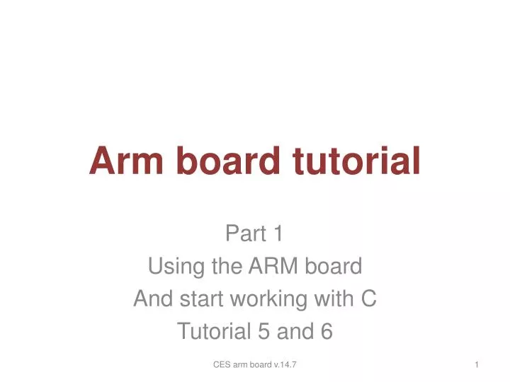 arm board tutorial