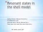 Resonant states in the shell model - slide 1