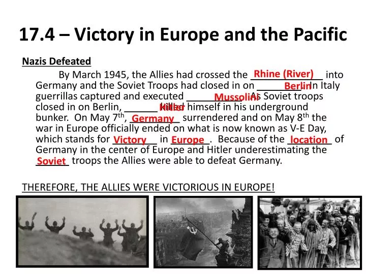 17 4 victory in europe and the pacific