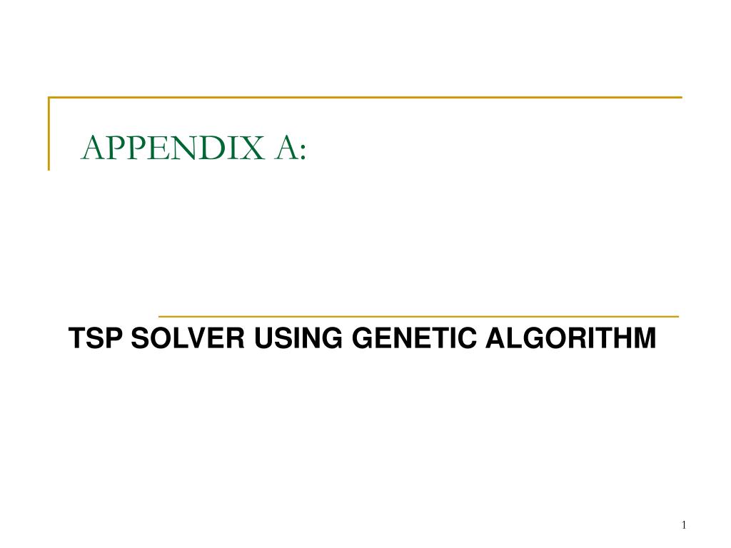 Tsp Genetic Algorithm Icon PPT - Fast TSP Solver Using Genetic Algorithm: An Efficient Approach to ...