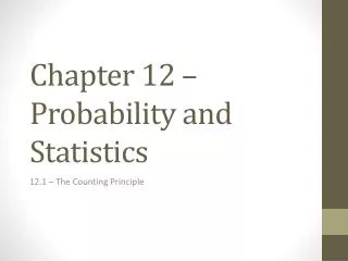 chapter 12 probability and statistics