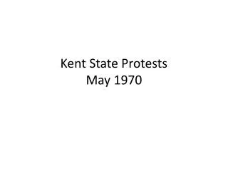 Kent State Protests May 1970