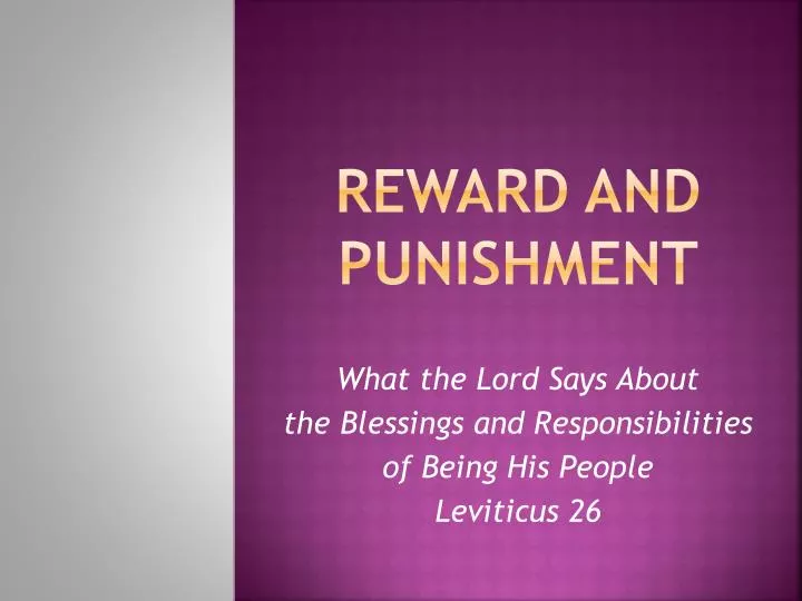reward and punishment
