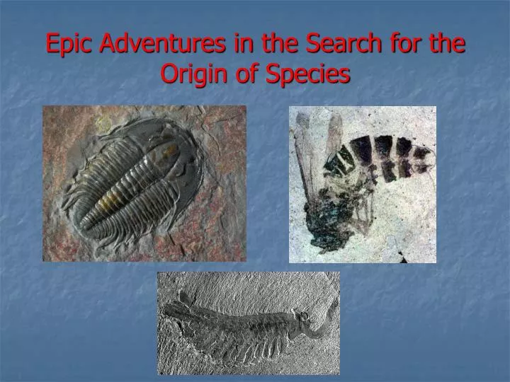 epic adventures in the search for the origin of species