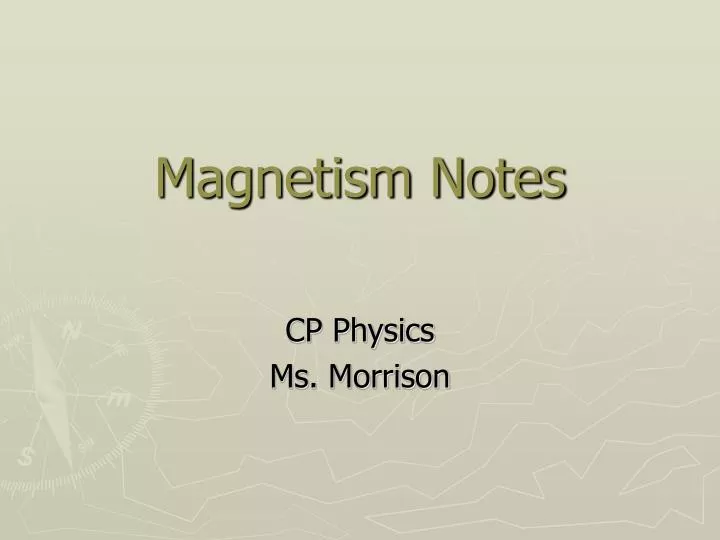 magnetism notes