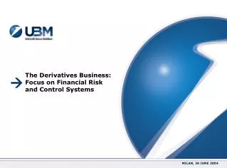 The Derivatives Business: Focus on Financial Risk and Control Systems