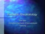 Paediatric Rheumatology - slide 1