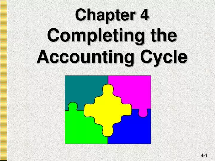 chapter 4 completing the accounting cycle