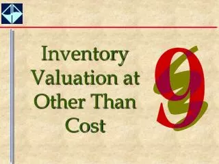 Inventory Valuation at Other Than Cost