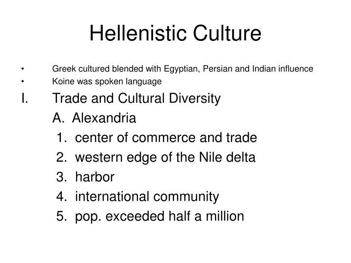 hellenistic culture