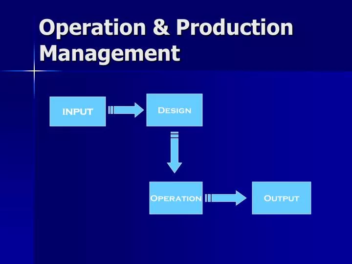 operation production management