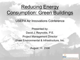Reducing Energy Consumption: Green Buildings