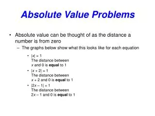 Absolute Value Problems