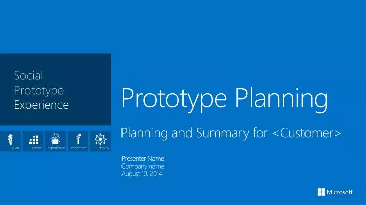 prototype planning