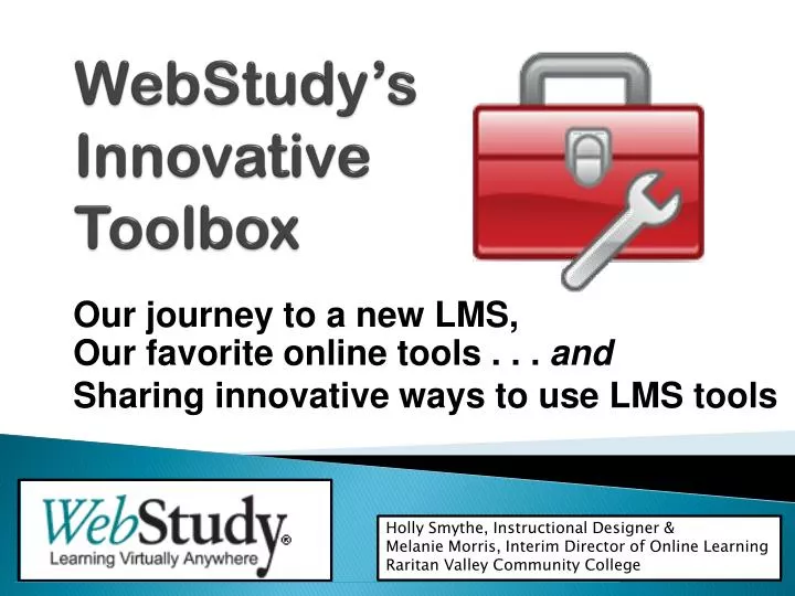 webstudy s innovative toolbox