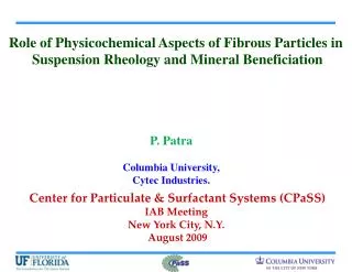 Role of Physicochemical Aspects of Fibrous Particles in