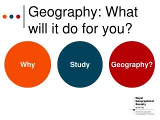 Geography: What will it do for you?