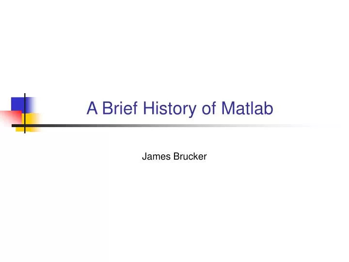 a brief history of matlab