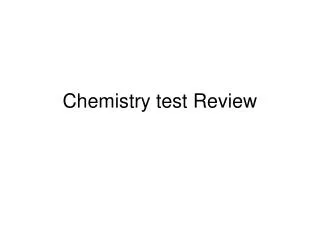 Chemistry test Review