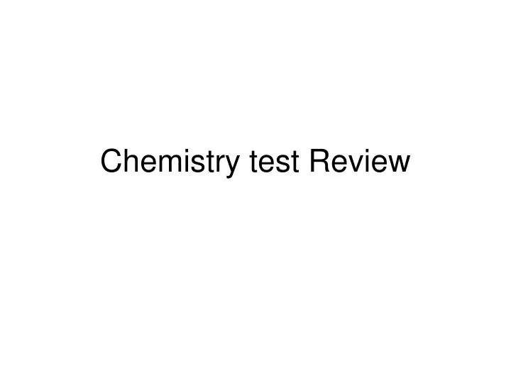 chemistry test review