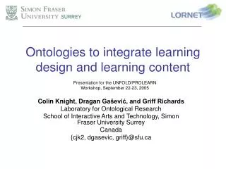 Ontologies to integrate learning design and learning content