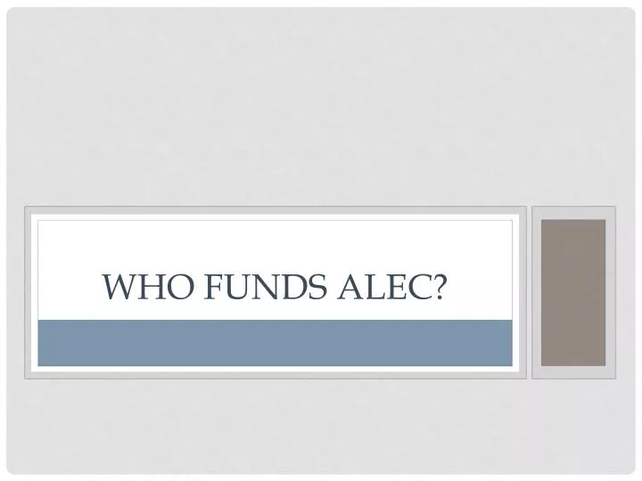 who funds alec