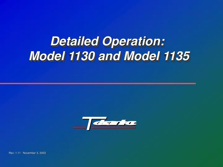 detailed operation model 1130 and model 1135