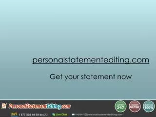 Personal Statement Editing