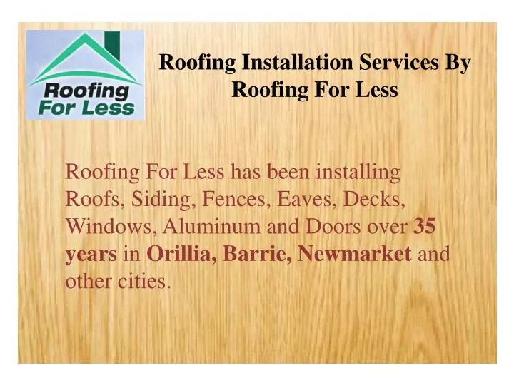 roofing installation services by roofing for less