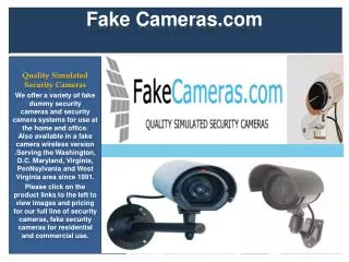 Dummy outdoor security cameras | fakecameras.com