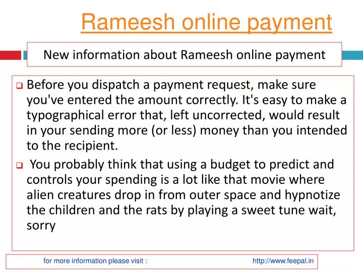 rameesh online payment