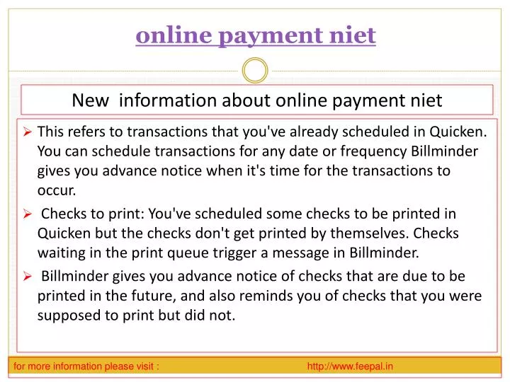 online payment niet