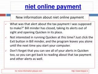 Now you can open a niet online payment account for free