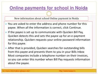 Now get the latest updates and news online payment for schoo