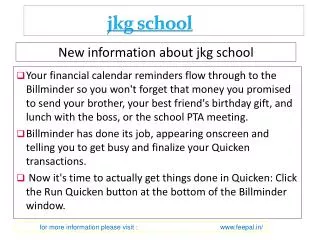 Learn more about jkg school