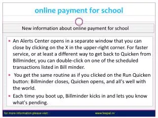 Now you can also pay your fee online payment for school