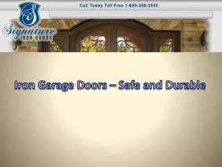 Iron garage doors – Safe and durable