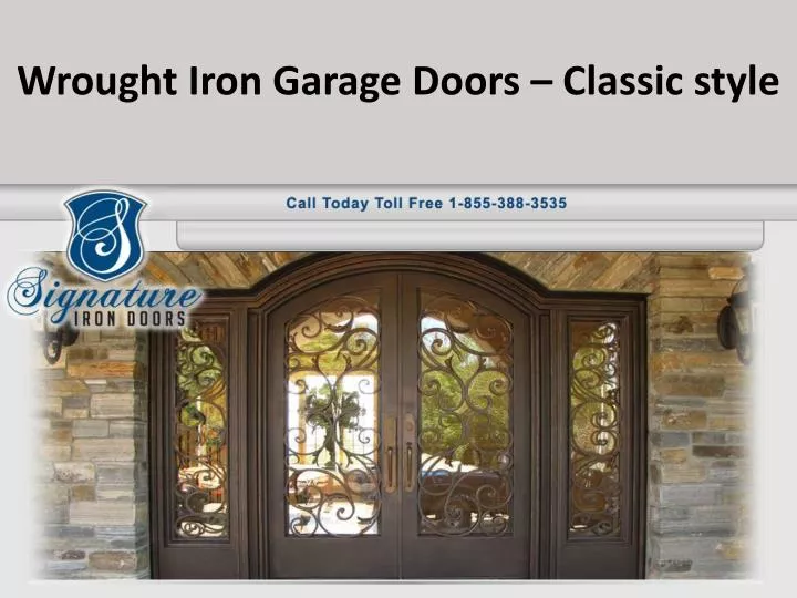 wrought iron garage doors classic style