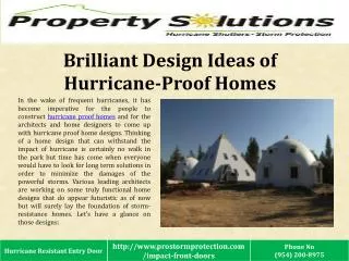 Hurricane Proof Homes