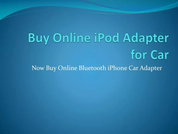 buy online ipod adapter for car