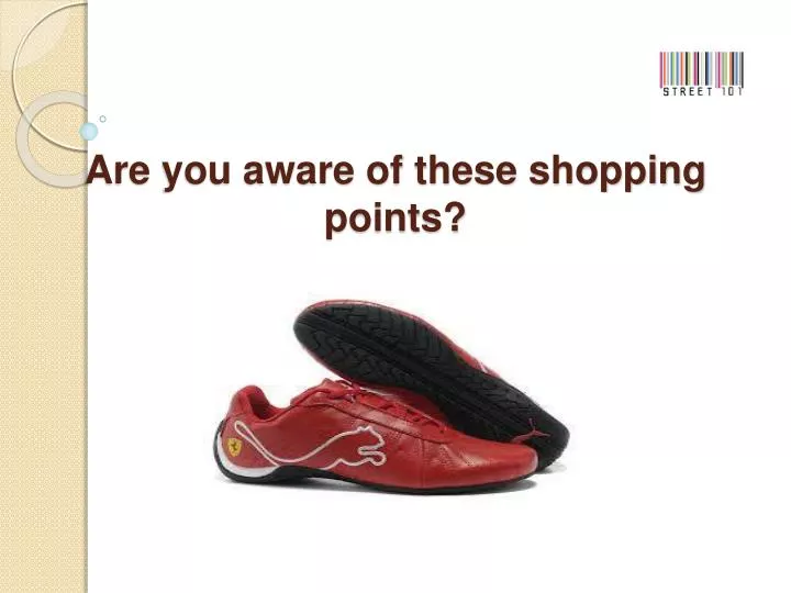 are you aware of these shopping points